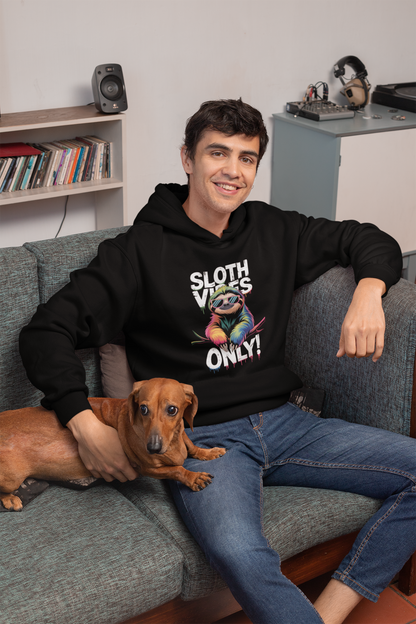Sloth Vibes ONLY! Sloth - High-quality midweight fleece hoodie for unisex adults - Available worldwide - GL