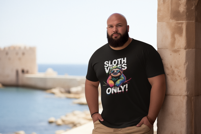 Sloth Vibes ONLY! Sloth - Unisex Adult Freestyler Heavy Oversized Short Sleeve T-Shirt ST/St SH