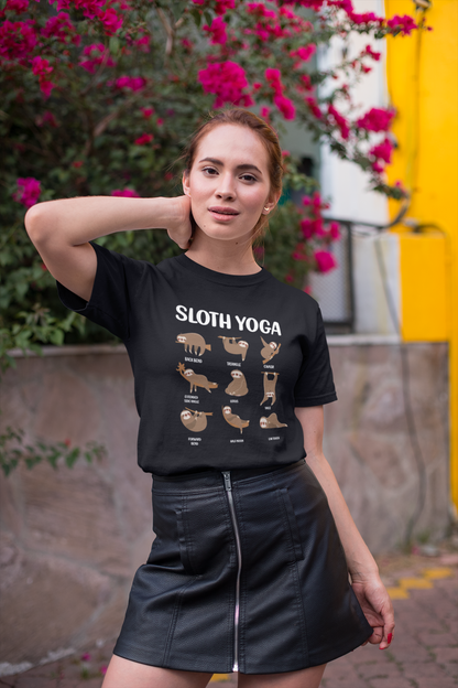 Sloth Yoga Faultier - Unisex Erwachsenen Bio Baumwolle Kurzarm Shirt Creator T-Shirt 2.0 ST/ST SH
