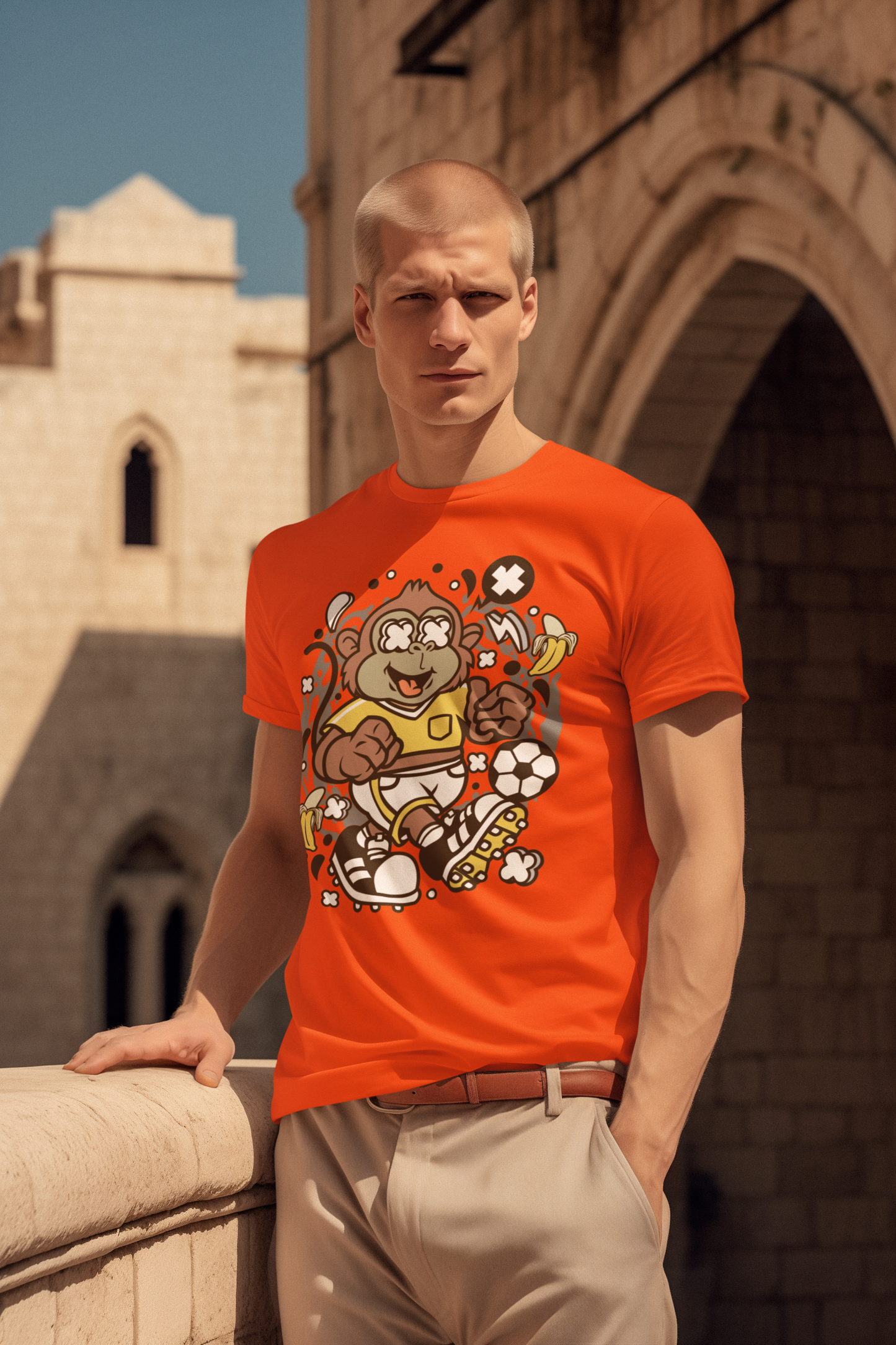 Cartoon Soccer Monkey Creator T-Shirt SK