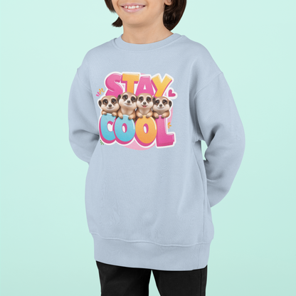 Stay Cool Erdmännchen Kinder Pullover Sweatshirt Bio Baumwolle Hochwertig Langlebig - Mini Changer Sweatshirt 2 ST/ST SH
