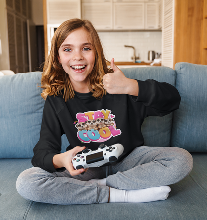 Stay Cool Erdmännchen Kinder Pullover Sweatshirt Bio Baumwolle Hochwertig Langlebig - Mini Changer Sweatshirt 2 ST/ST SH