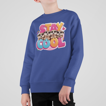 Stay Cool Erdmännchen Kinder Pullover Sweatshirt Bio Baumwolle Hochwertig Langlebig - Mini Changer Sweatshirt 2 ST/ST SH