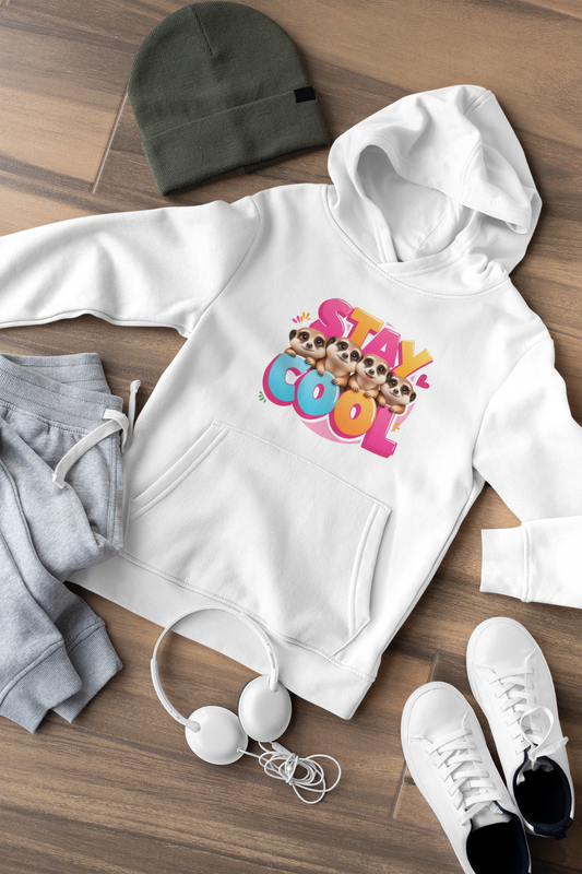 Stay Cool Erdmännchen Kinder Hoodie Pullover Bio Baumwolle Hochwertig Langlebig - Mini Cruiser Hoodie 2.0 ST/ST SH