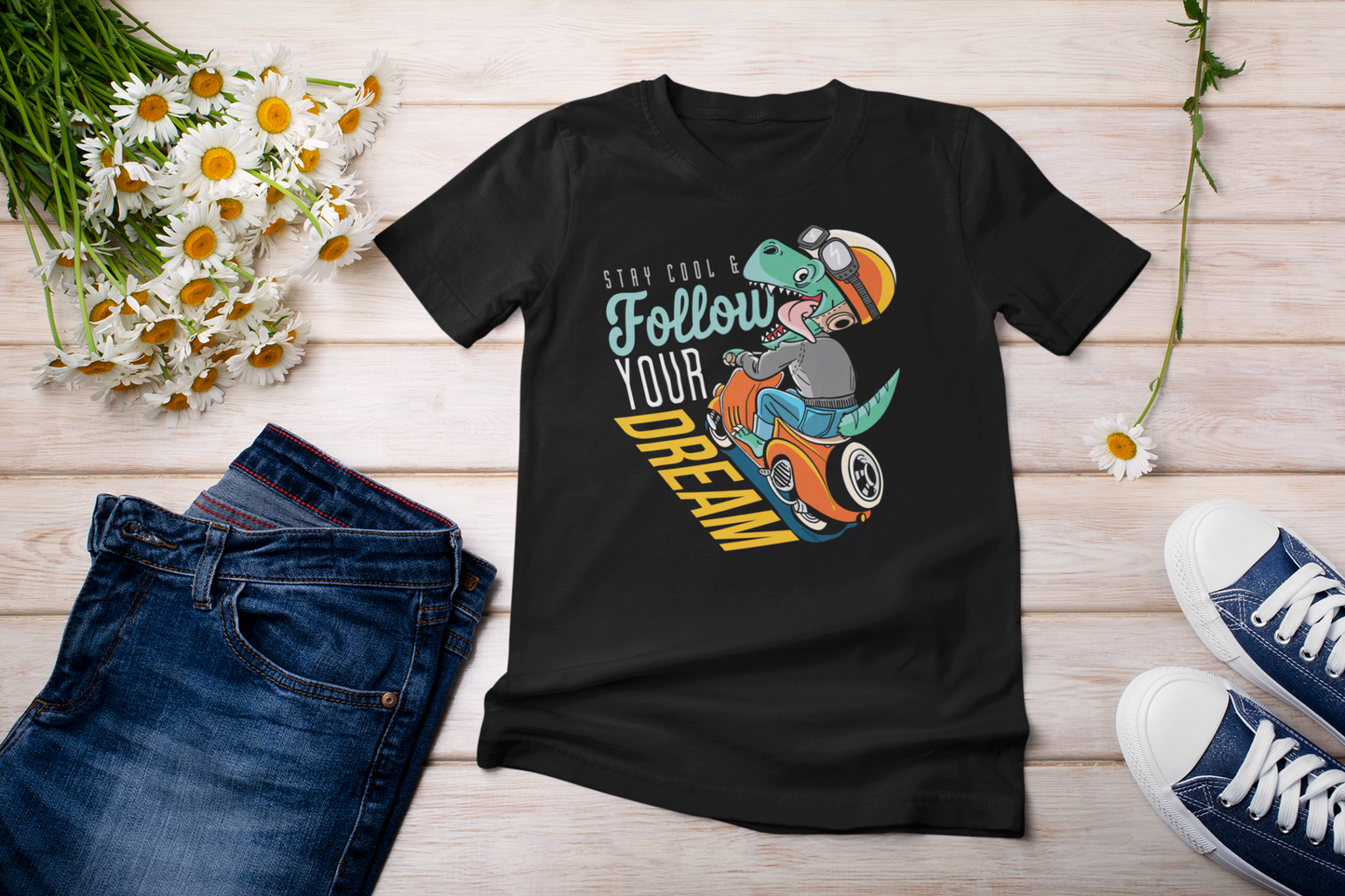 Kinder T-Shirt Kurzarm-Shirt Bio Baumwolle Hochwertig Langlebig - Stay cool and Follow your dream - Mini Creator T-Shirt 2.0 ST/ST SH