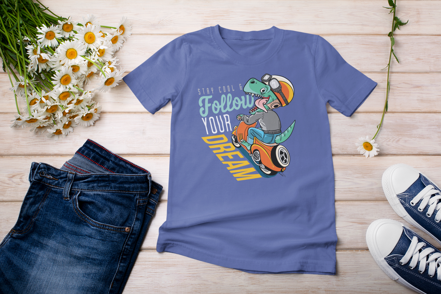 Kinder T-Shirt Kurzarm-Shirt Bio Baumwolle Hochwertig Langlebig - Stay cool and Follow your dream - Mini Creator T-Shirt 2.0 ST/ST SH