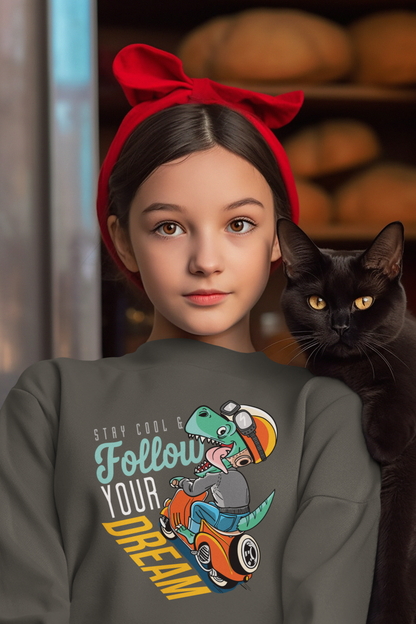 Mantente fresco y persigue tus sueños. Sudadera infantil tipo jersey, algodón orgánico, alta calidad, duradera - Sudadera Mini Changer, 2 piezas.