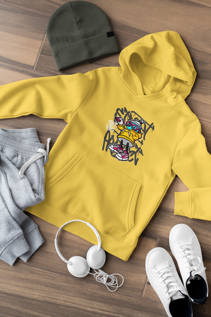 Street Art Project Funny - Hochwertiger Mittelschwerer Fleece-Hoodie für Jugendliche - Weltweit Verfügbar - GL