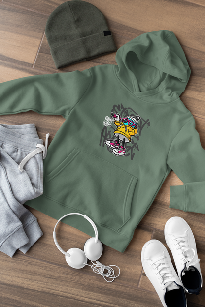 Street Art Project Funny - Hochwertiger Mittelschwerer Fleece-Hoodie für Jugendliche - Weltweit Verfügbar - GL