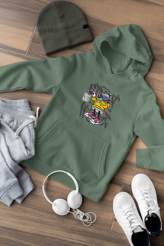 Kinder Hoodie Pullover Bio Baumwolle Hochwertig Langlebig - Street Art Project Funny  - Mini Cruiser Hoodie 2.0 ST/ST SH