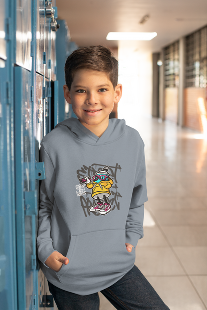 Street Art Project Funny - Hochwertiger Mittelschwerer Fleece-Hoodie für Jugendliche - Weltweit Verfügbar - GL