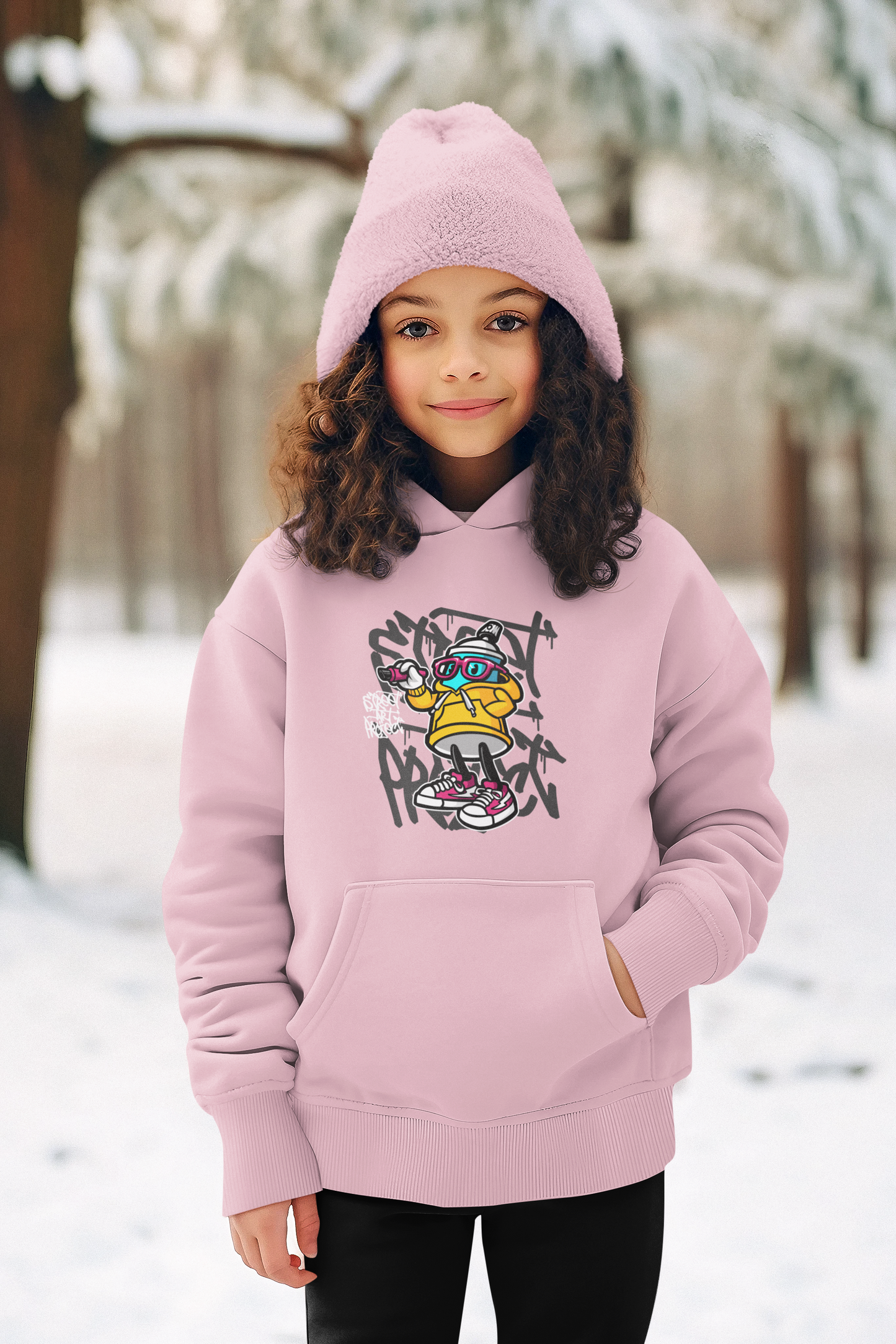 Kinder Hoodie Pullover Bio Baumwolle Hochwertig Langlebig - Street Art Project Funny  - Mini Cruiser Hoodie 2.0 ST/ST SH