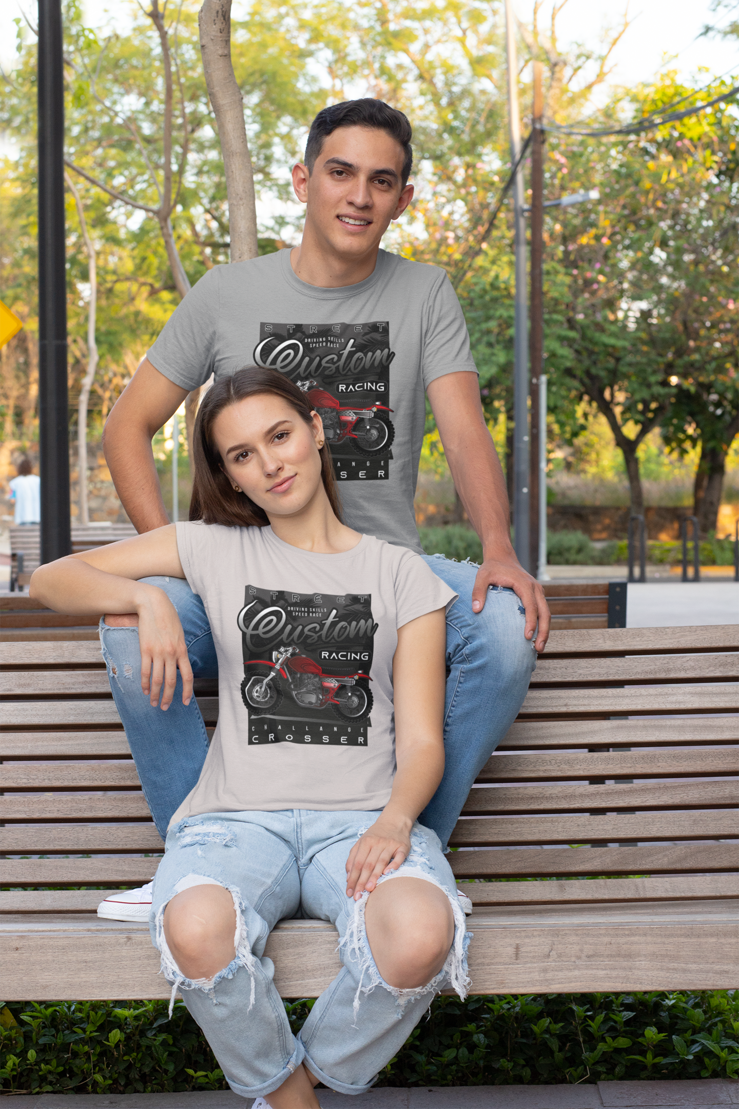 Street Racing Custom Crosser - Camiseta unisex de manga corta de algodón orgánico para adultos Creator T-Shirt 2.0 ST/ST SH