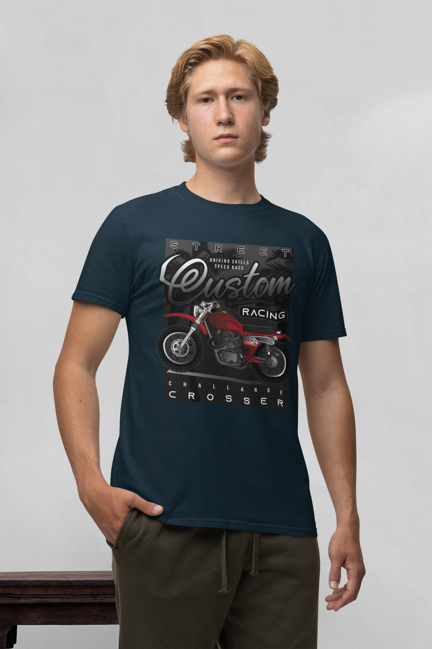 Street Racing Custom Crosser - Camiseta unisex de manga corta de algodón orgánico para adultos Creator T-Shirt 2.0 ST/ST SH