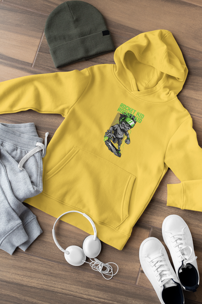 Streetwear Skate Rocket Kid - Hochwertiger Mittelschwerer Fleece-Hoodie für Jugendliche - Weltweit Verfügbar - GL