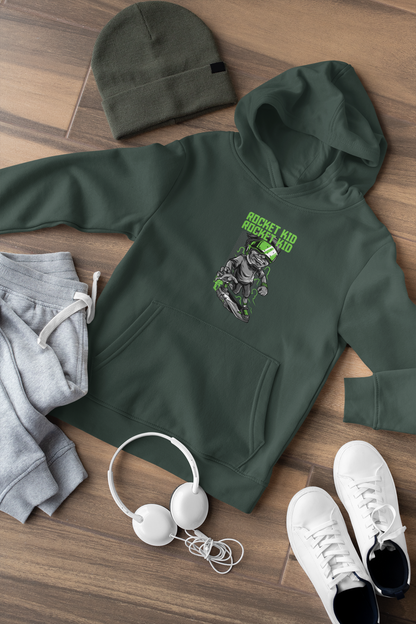 Streetwear Skate Rocket Kid - Hochwertiger Mittelschwerer Fleece-Hoodie für Jugendliche - Weltweit Verfügbar - GL