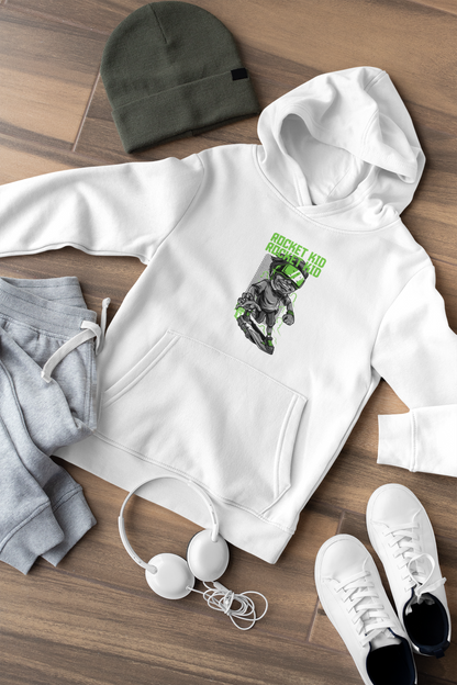 Streetwear Skate Rocket Kid - Hochwertiger Mittelschwerer Fleece-Hoodie für Jugendliche - Weltweit Verfügbar - GL