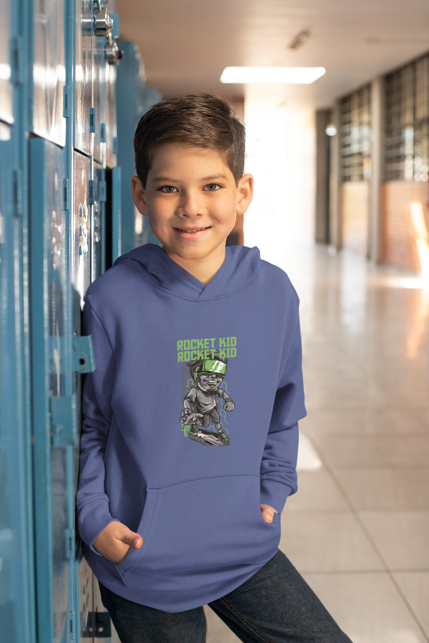 Kinder Hoodie Pullover Bio Baumwolle Hochwertig Langlebig - Streetwear Skate Rocket Kid - Mini Cruiser Hoodie 2.0 ST/ST SH