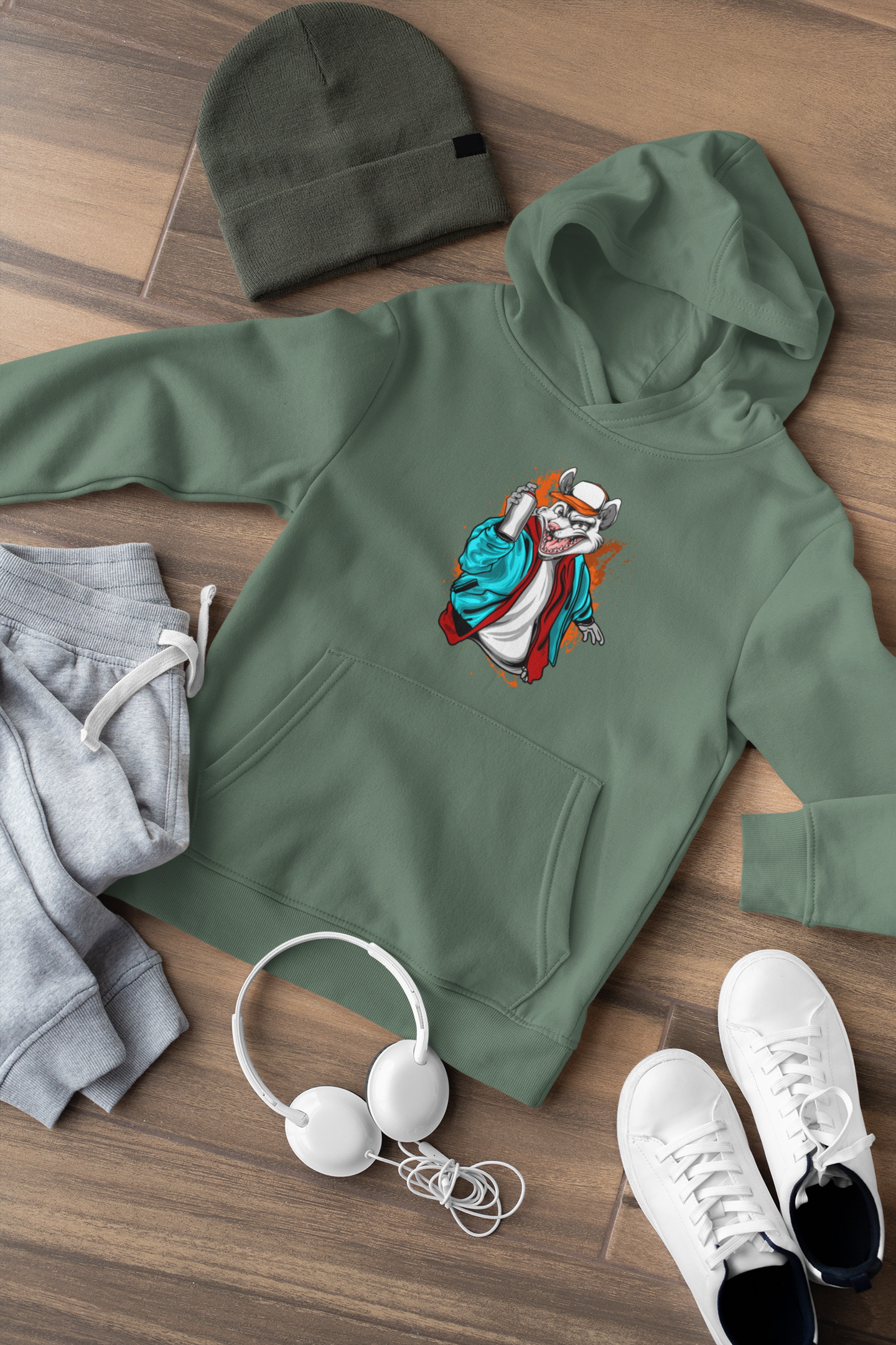 Hochwertiger Mittelschwerer Fleece-Hoodie für Jugendliche - Streetwear Street Art Graffiti - Weltweit verfügbar - GL