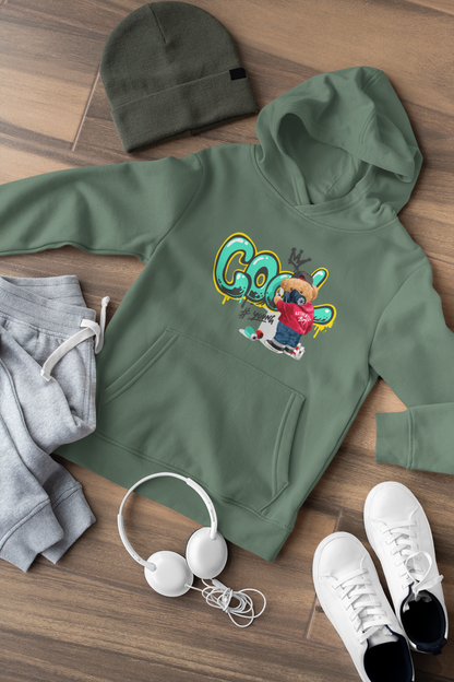 Streetwear Street Art Teddy COOL #young - Hochwertiger Mittelschwerer Fleece-Hoodie für Jugendliche - Weltweit Verfügbar - GL