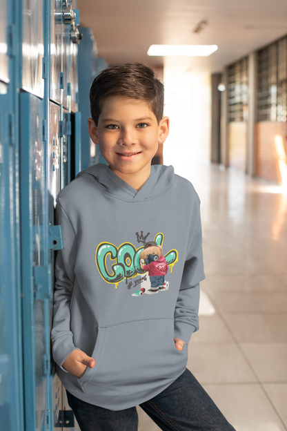 Streetwear Street Art Teddy COOL #young - Hochwertiger Mittelschwerer Fleece-Hoodie für Jugendliche - Weltweit Verfügbar - GL