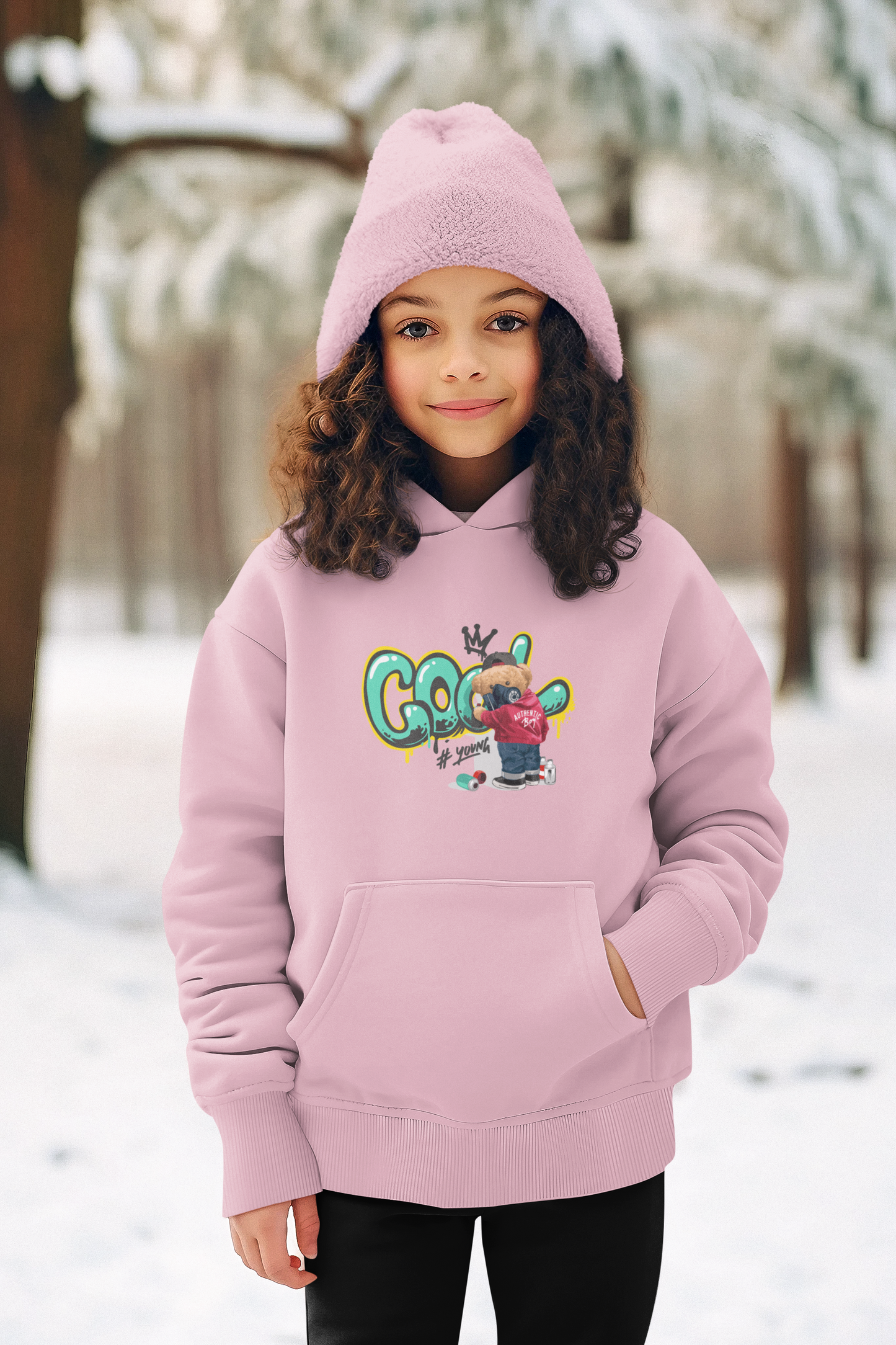 Kinder Hoodie Pullover Bio Baumwolle Hochwertig Langlebig - Streetwear Street Art Teddy COOL #young - Mini Cruiser Hoodie 2.0 St/ST SH