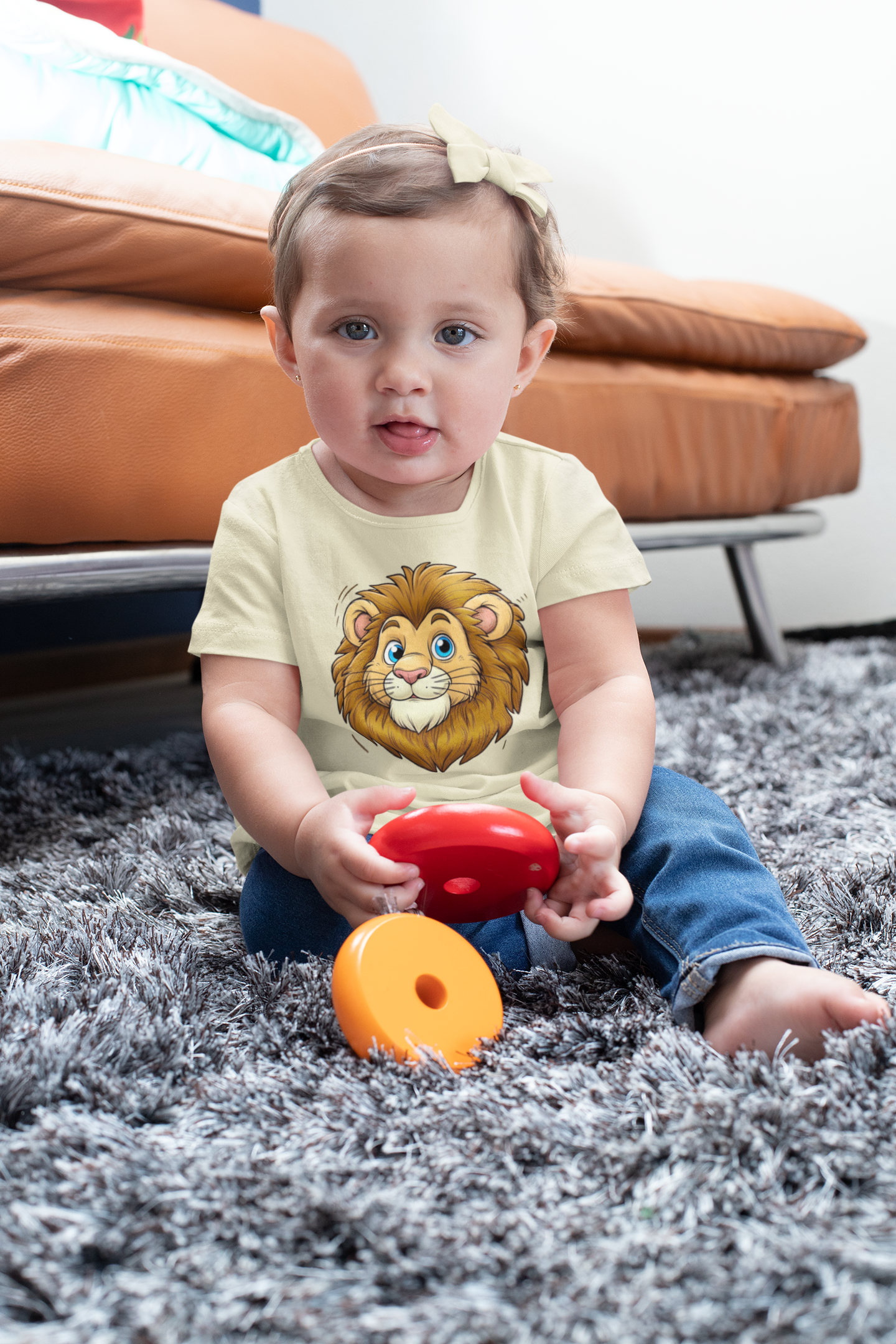 Cartoon süßer Löwenkopf Baby Creator T-Shirt SK