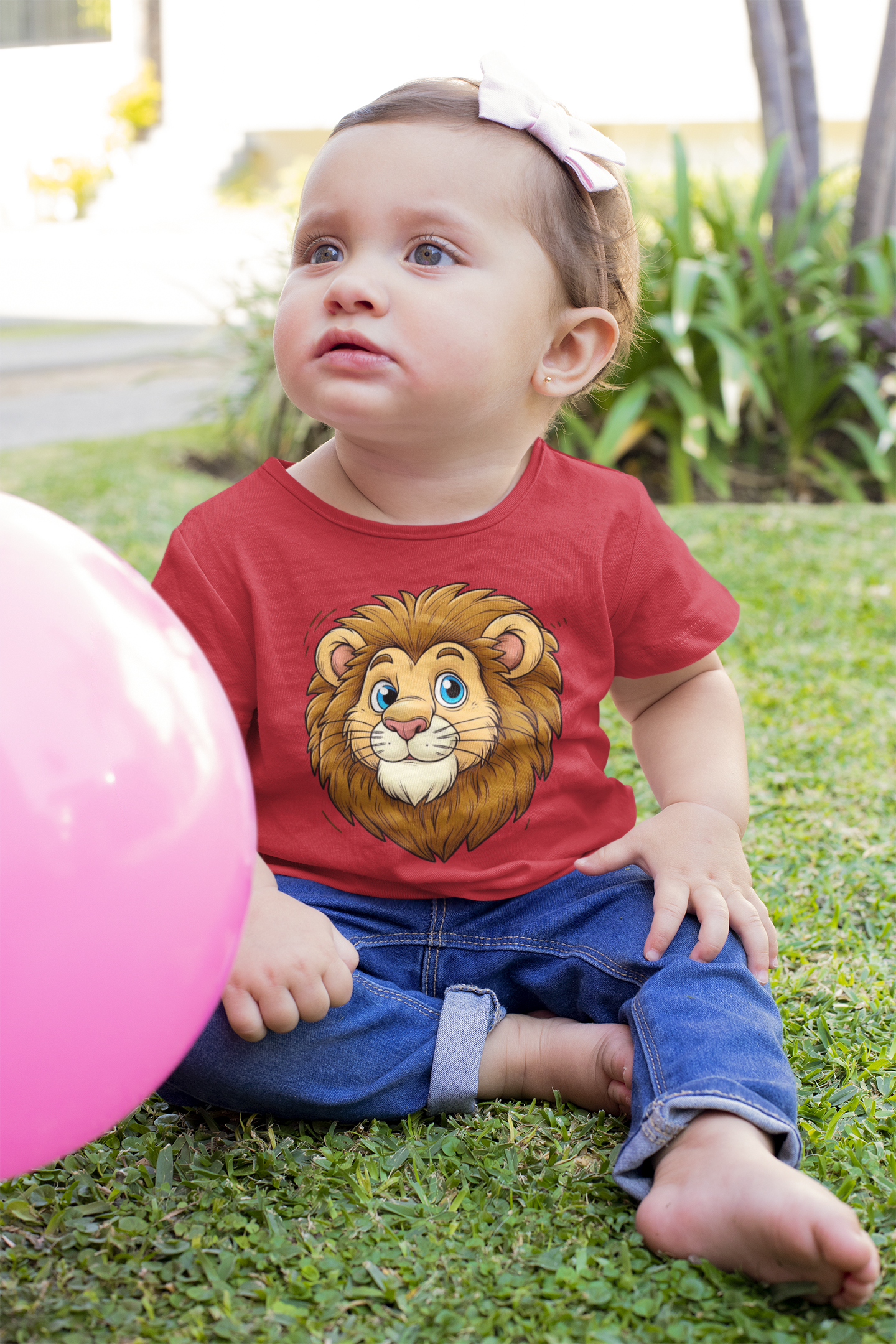 Cartoon süßer Löwenkopf Baby Creator T-Shirt SK