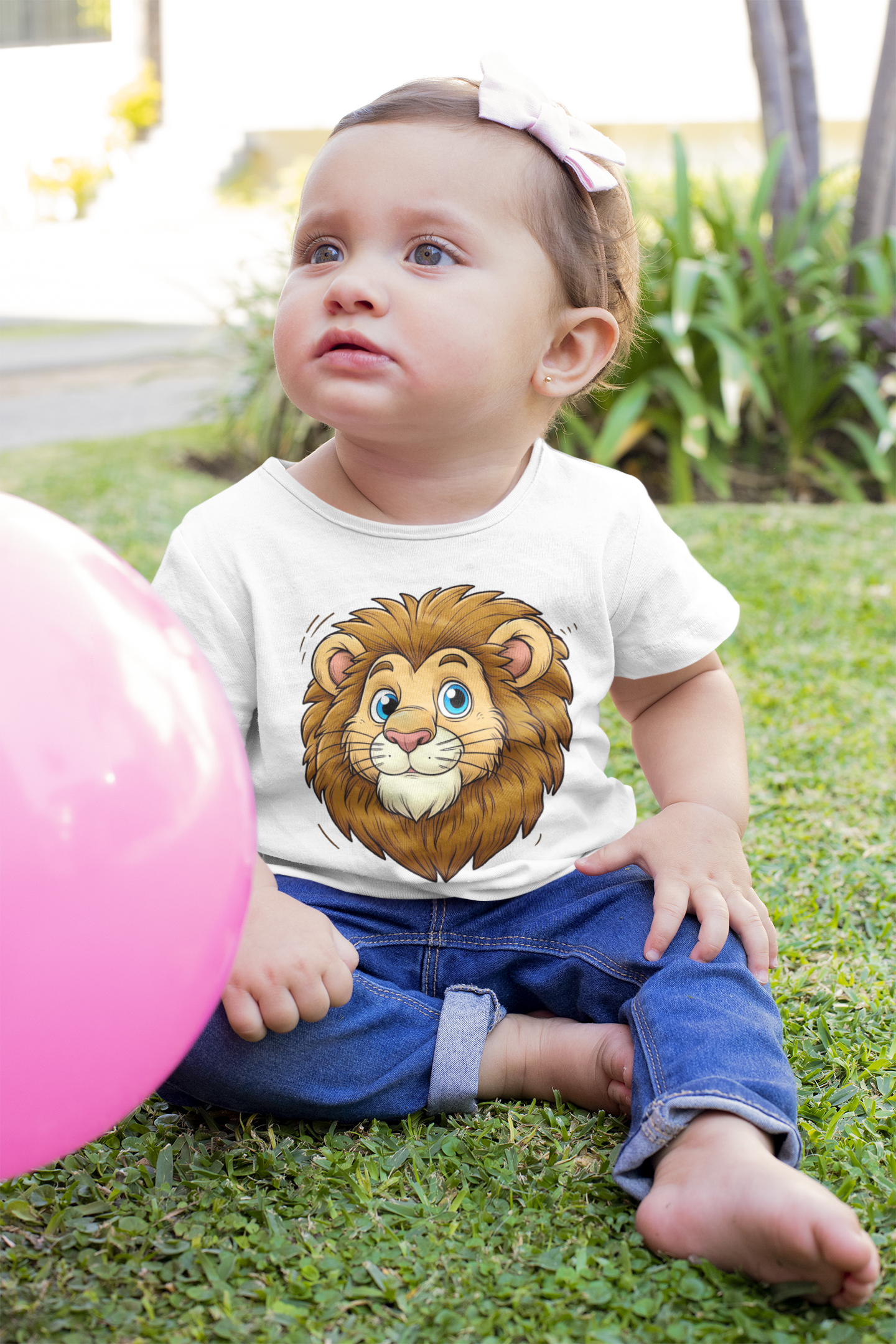 Cartoon süßer Löwenkopf Baby Creator T-Shirt SK