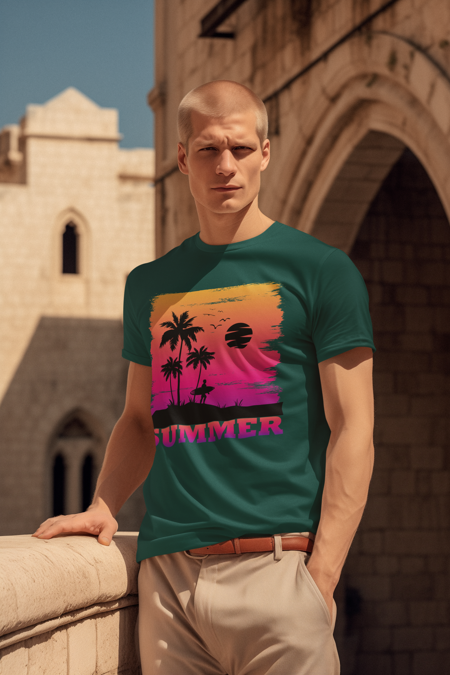 Camiseta Summer Sunset Surfer Creator