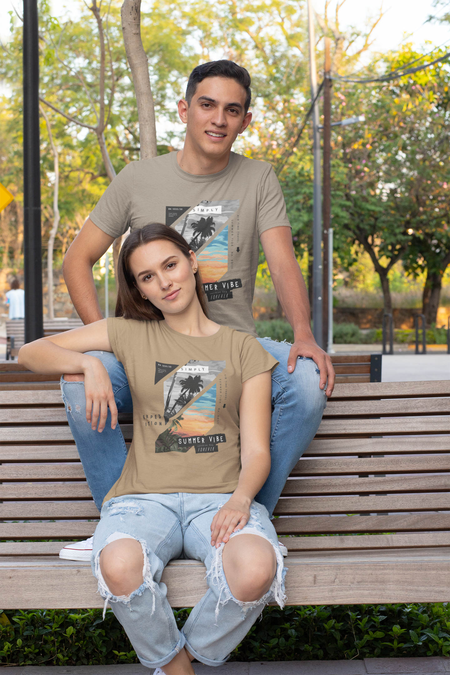Summer Vibe Forever - Camiseta unisex de manga corta de algodón orgánico para adultos Creator T-Shirt 2.0 ST/ST SH