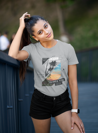 Summer Vibe Forever - Camiseta unisex de manga corta de algodón orgánico para adultos Creator T-Shirt 2.0 ST/ST SH