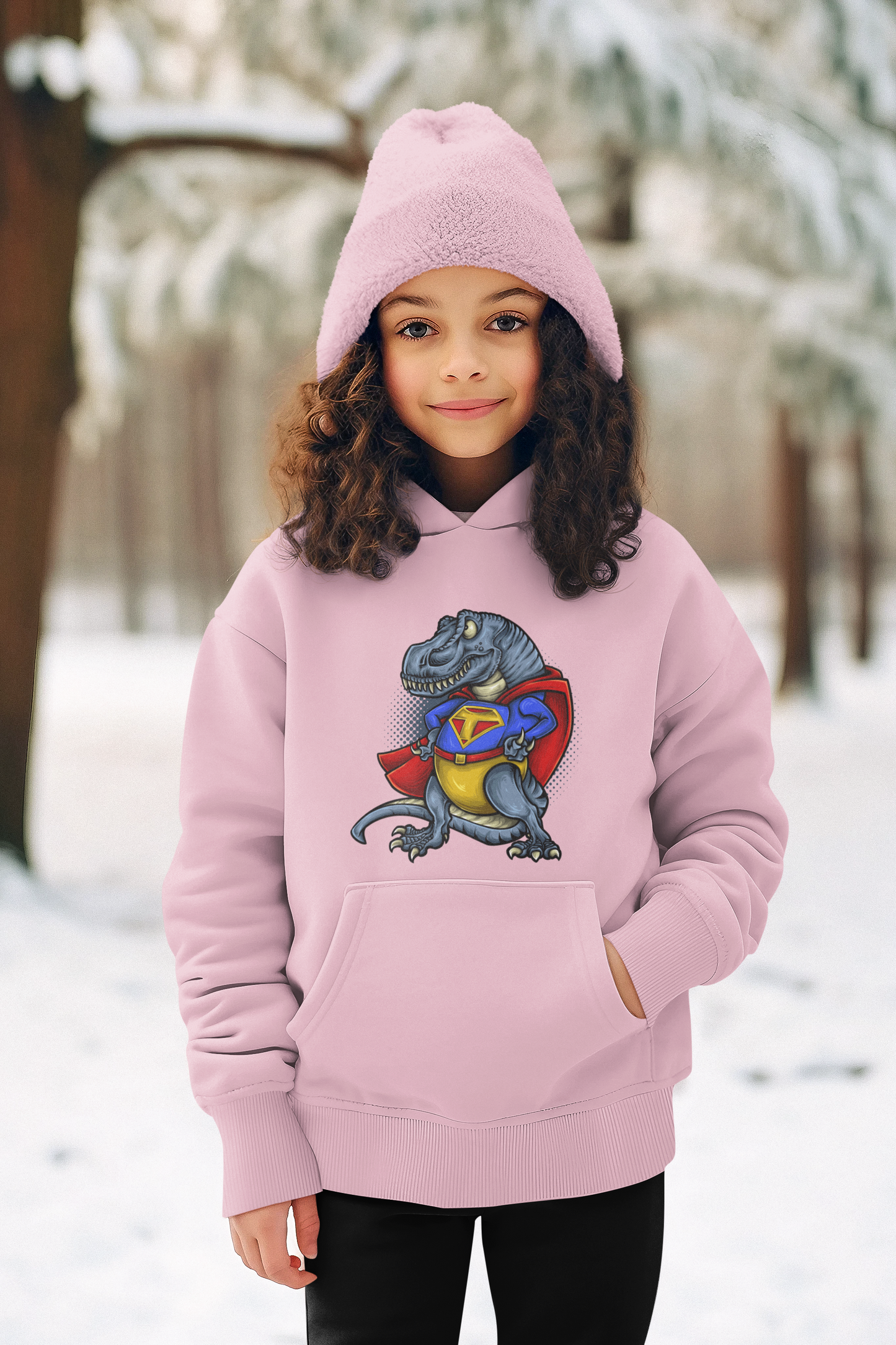 Kinder Hoodie Pullover Bio Baumwolle Hochwertig Langlebig - Super T-Rex Dinosaurier - Mini Cruiser Hoodie 2.0 ST/ST SH