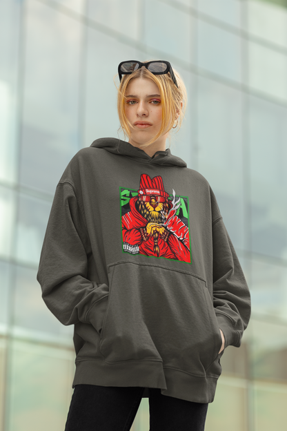Supreme Streetwear Frontside - Slammer Bio Oversized Unisex Hoodie Erwachsenen SH