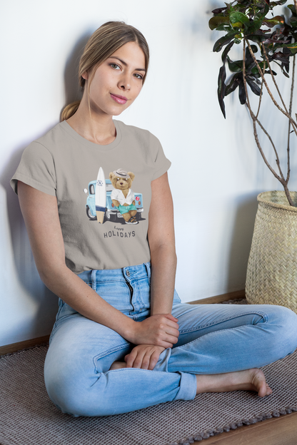 Surfer Teddy Front - Unisex Erwachsenen Bio Creator T-Shirt SH