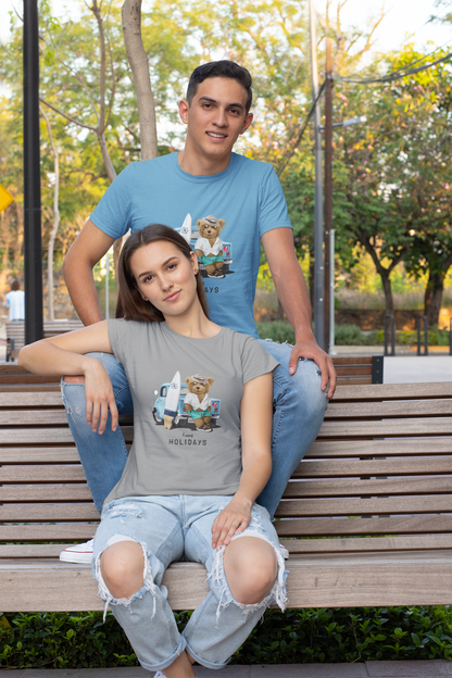 Surfer Teddy Front - Unisex Erwachsenen Bio Creator T-Shirt SH