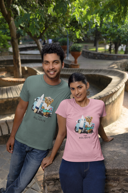 Surfer Teddy Front - Unisex Erwachsenen Bio Creator T-Shirt SH