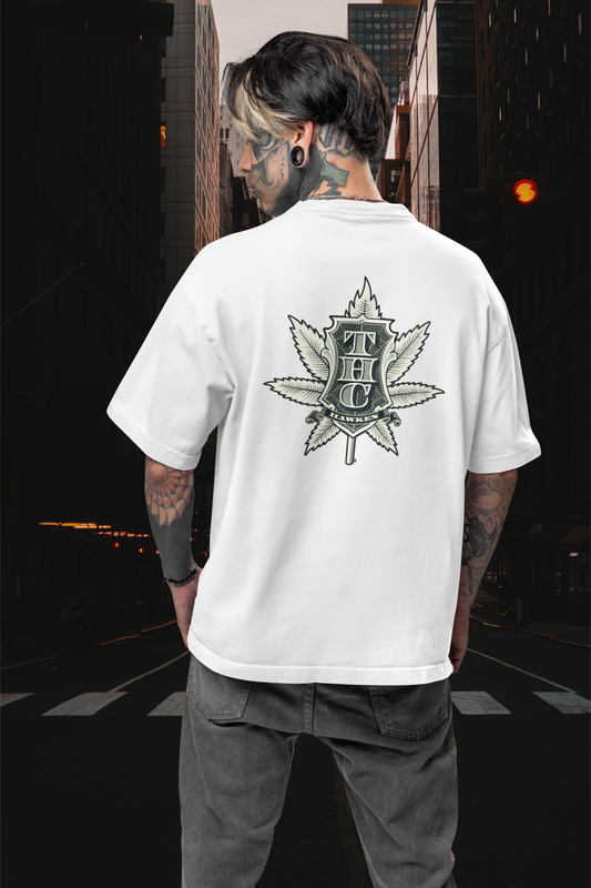 Camiseta unisex oversize Freestyler Organic con estampado en la espalda para adultos SH