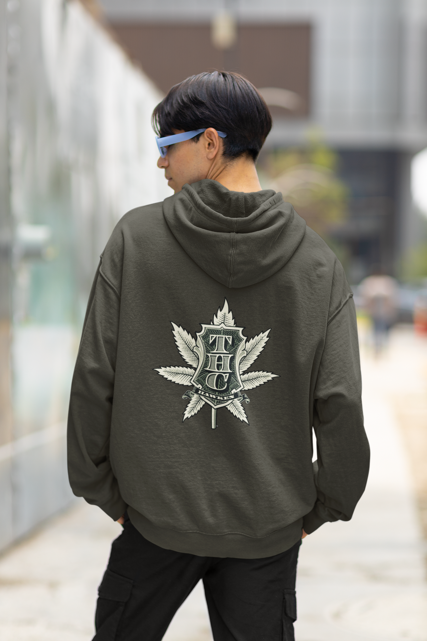 THC Streetwear Backside - Slammer Bio Oversized Unisex Hoodie Erwachsenen SH
