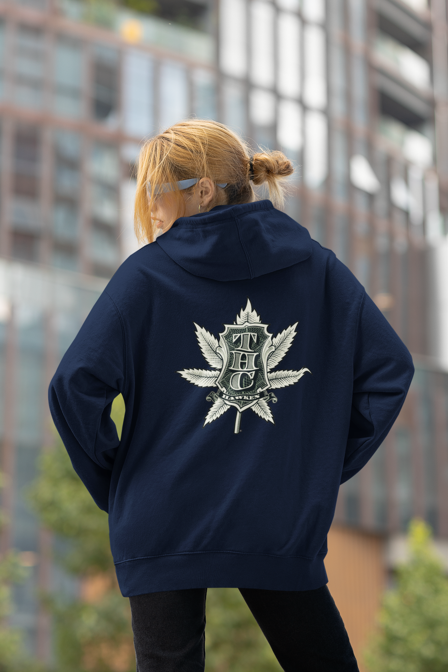 THC Streetwear Backside - Slammer Bio Oversized Unisex Hoodie Erwachsenen SH