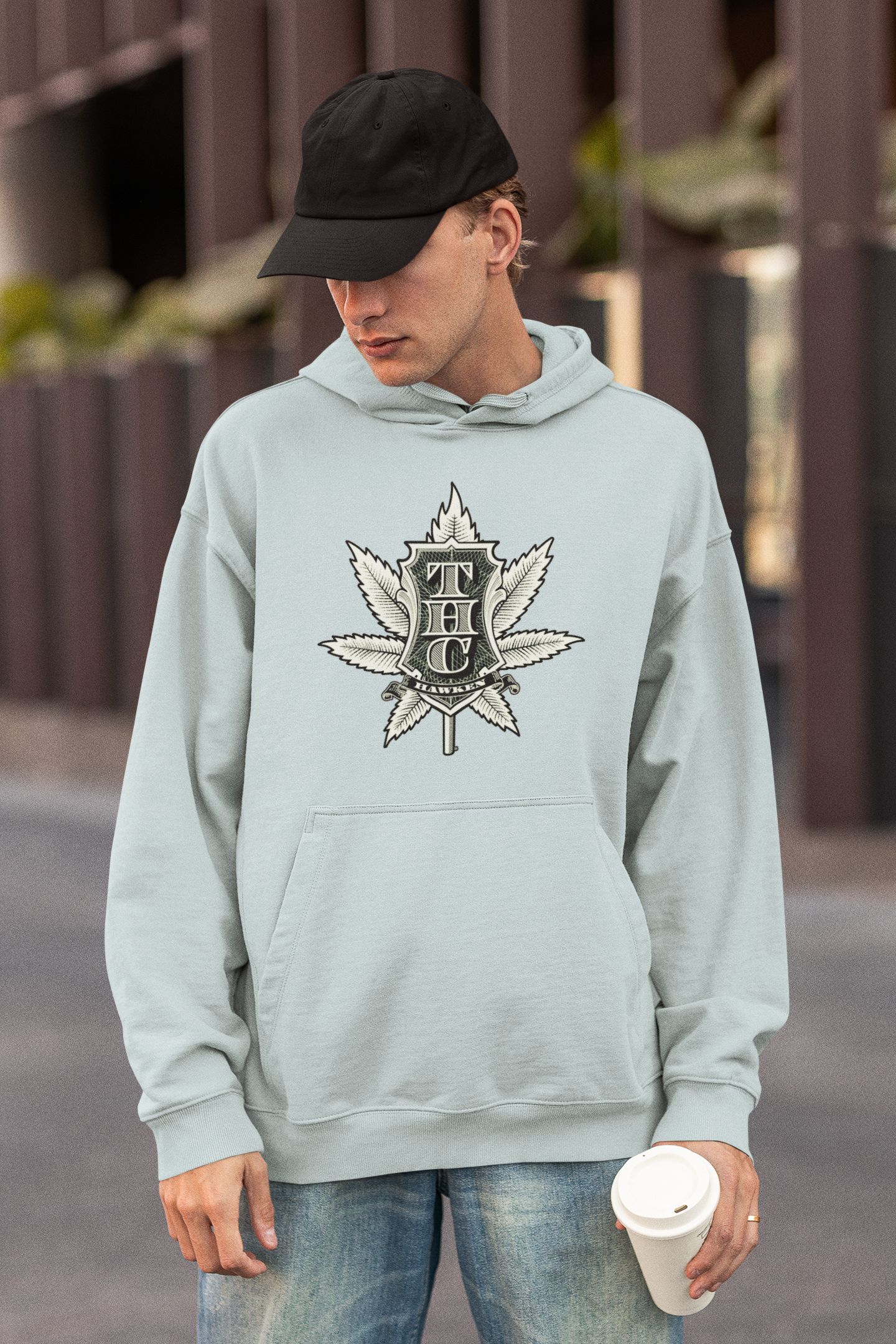 THC Streetwear Frontside - Slammer Bio Oversized Unisex Hoodie Erwachsenen SH