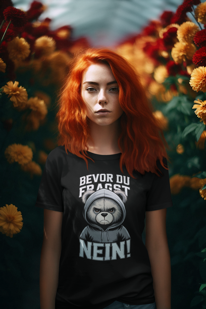 Teddy Bear Before you ask - No! Unisex Adult Organic Cotton Short Sleeve Shirt Creator T-Shirt 2.0 ST/ST SH