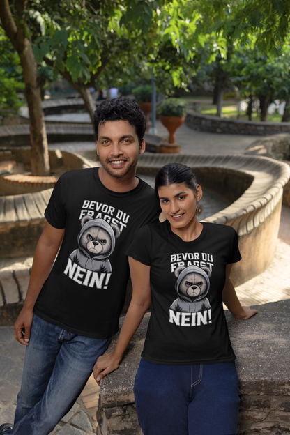 Teddy Bear Before you ask - No! Unisex Adult Organic Cotton Short Sleeve Shirt Creator T-Shirt 2.0 ST/ST SH