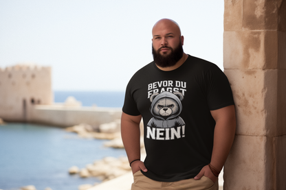 Teddy Bear Before you ask - NO! Unisex Adult Freestyler Heavy Oversized Short Sleeve T-Shirt ST/ST SH