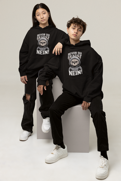 Teddy Bear - Before you ask - NO! Slammer 2.0 Oversized Hoodie Adults - Unisex Oversized Organic Hoodie SH