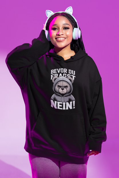 Teddy Bear - Before you ask - NO! Slammer 2.0 Oversized Hoodie Adults - Unisex Oversized Organic Hoodie SH