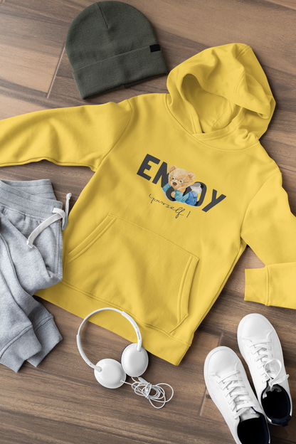 Teddy Enjoy yourself - Hochwertiger Mittelschwerer Fleece-Hoodie für Jugendliche - Weltweit Verfügbar - GL