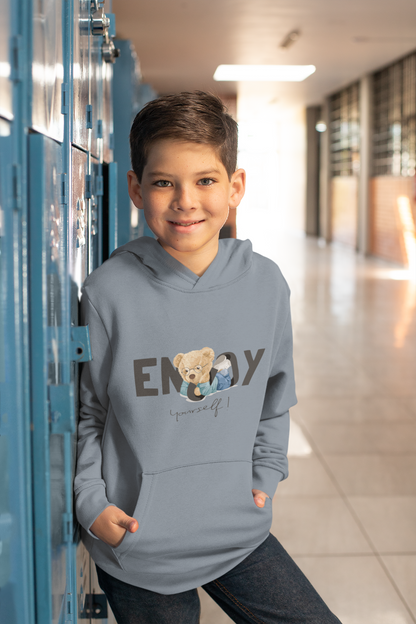 Teddy Enjoy yourself - Hochwertiger Mittelschwerer Fleece-Hoodie für Jugendliche - Weltweit Verfügbar - GL