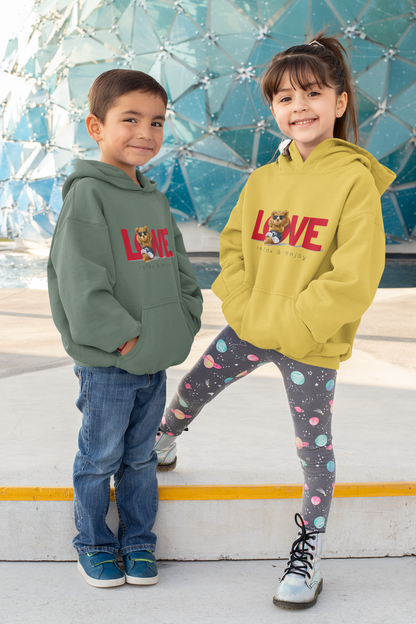 Teddy Love relax and enjoy - Hochwertiger Mittelschwerer Fleece-Hoodie für Jugendliche - Weltweit Verfügbar - GL