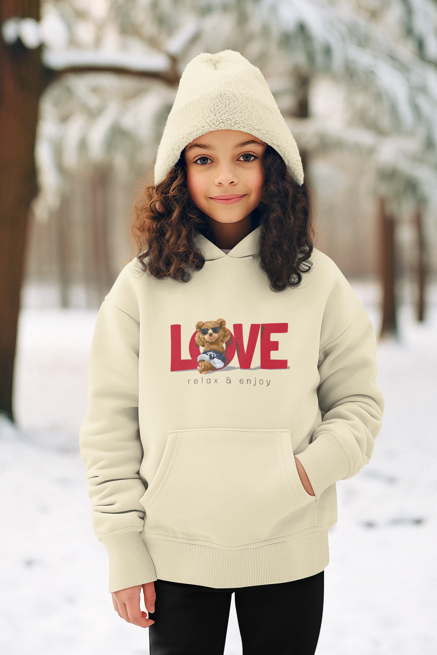 Kinder Hoodie Pullover Bio Baumwolle Hochwertig Langlebig - Teddy Love relax and enjoy - Mini Cruiser Hoodie 2.0 ST/ST SH